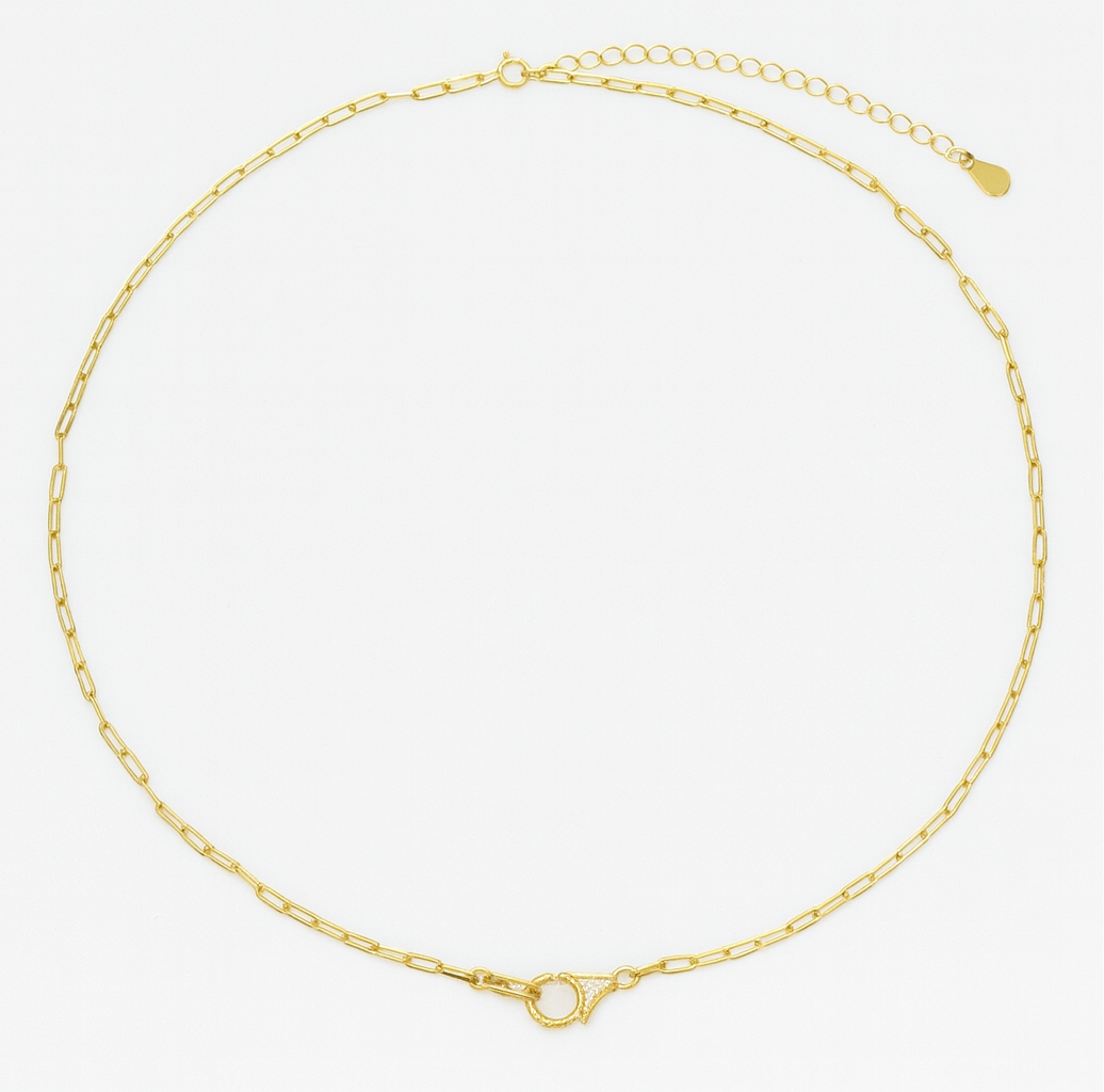 Zia Gold Chain Clasp Necklace