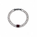 Ruby silver bracelet