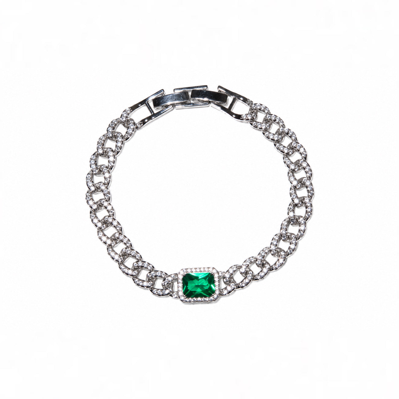 Jade silver bracelet