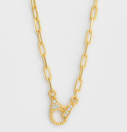 Zia Gold Chain Clasp Necklace