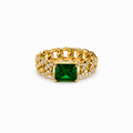 Jade gold ring
