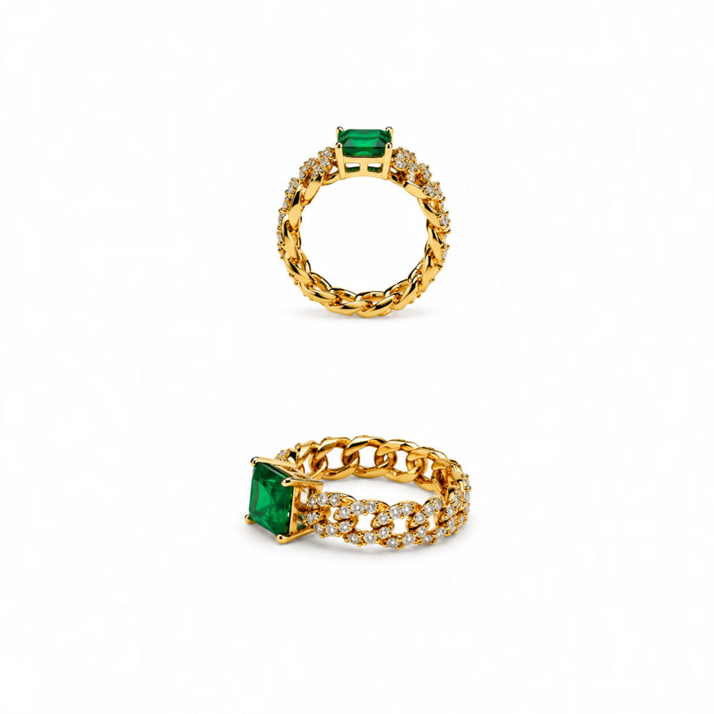 Jade gold ring