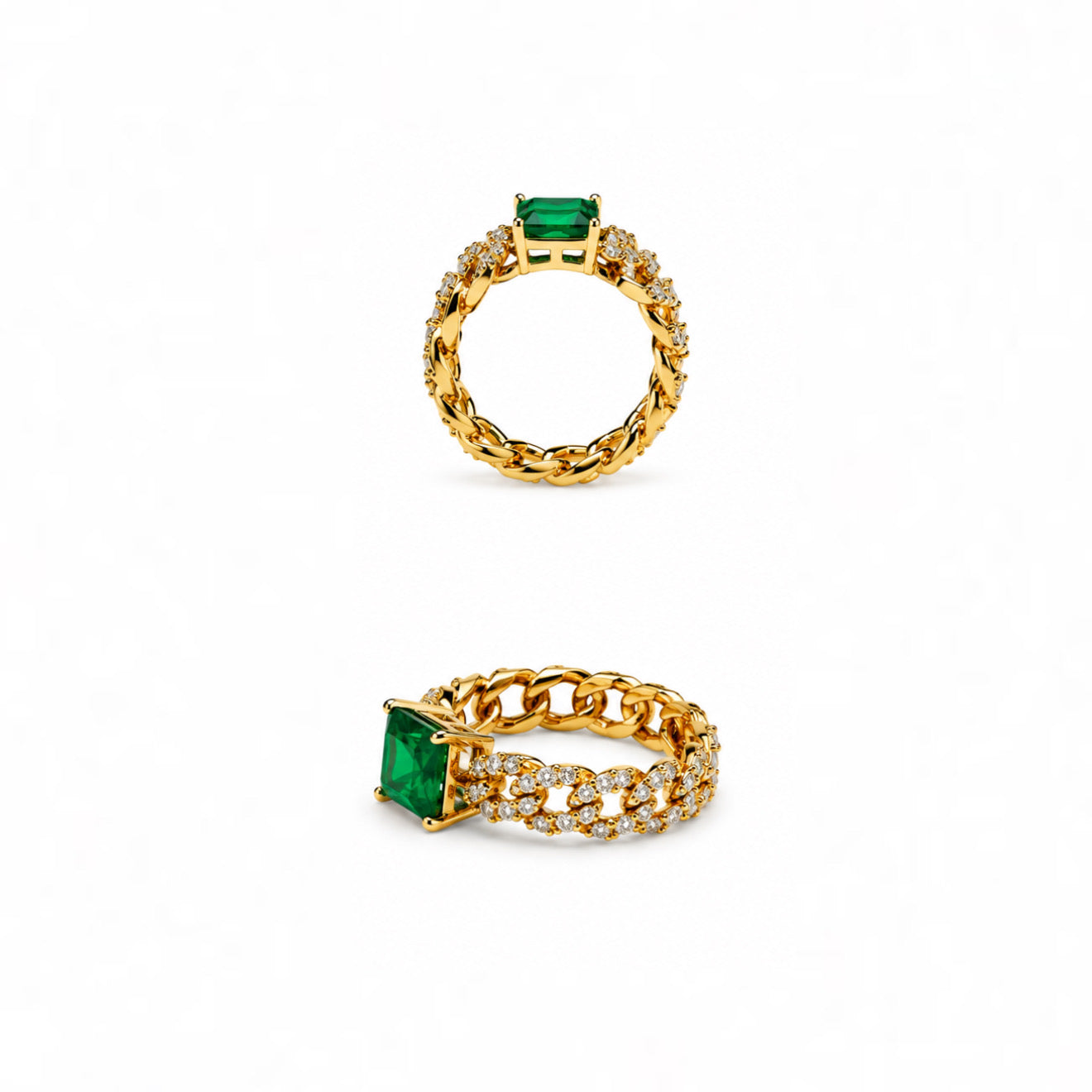Jade gold ring