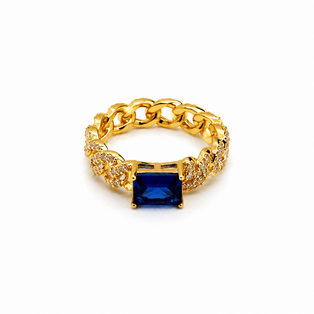 Sapphire gold ring