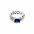 Sapphire silver ring