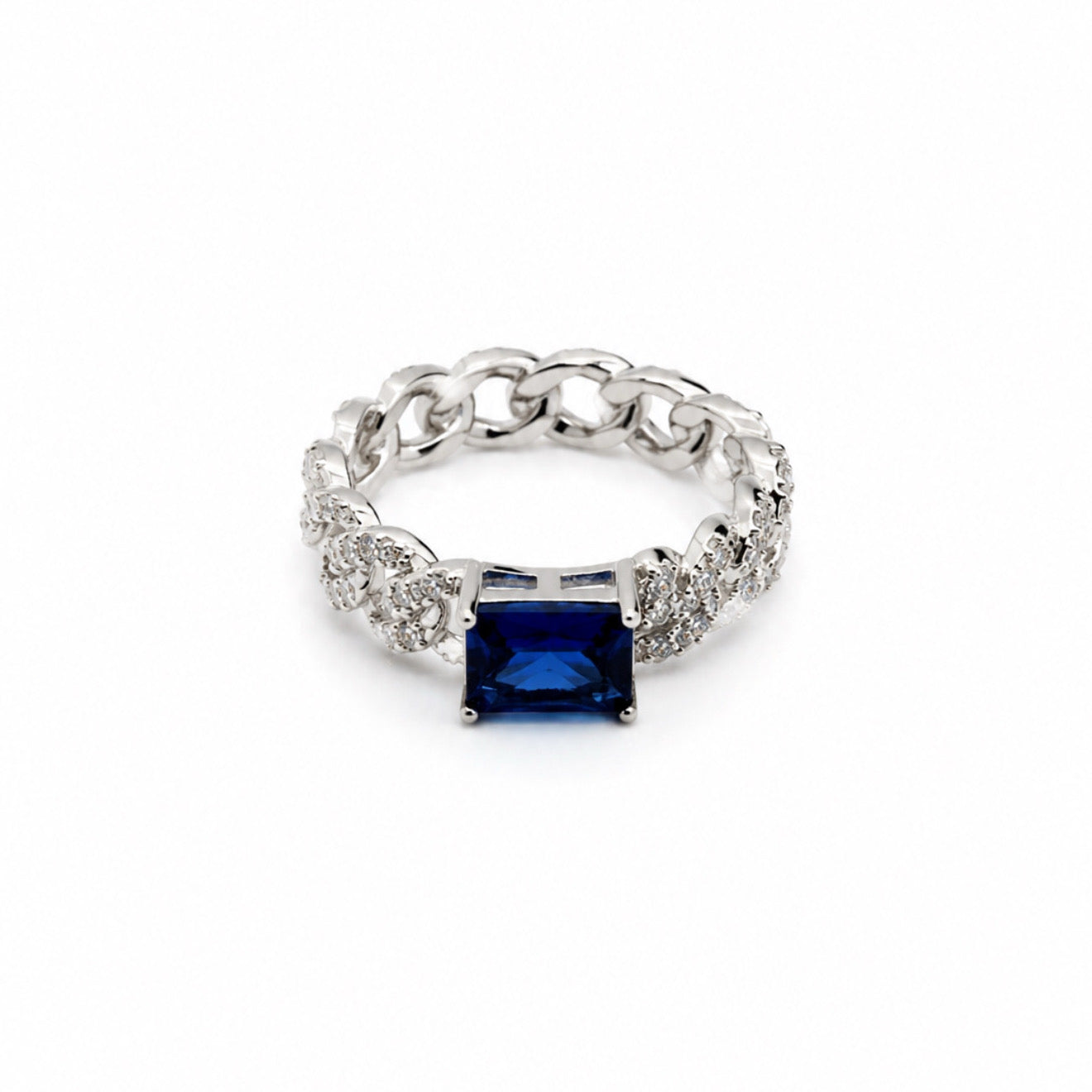 Sapphire silver ring
