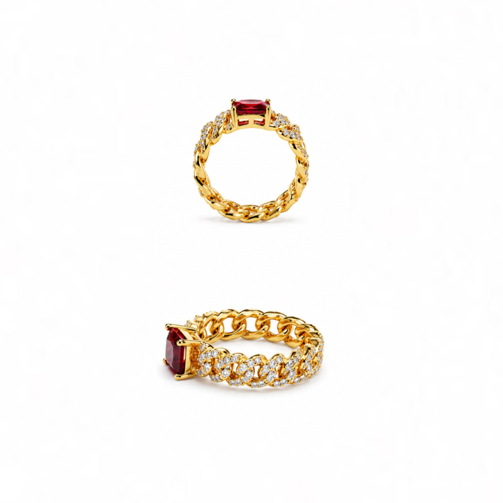 Ruby gold ring
