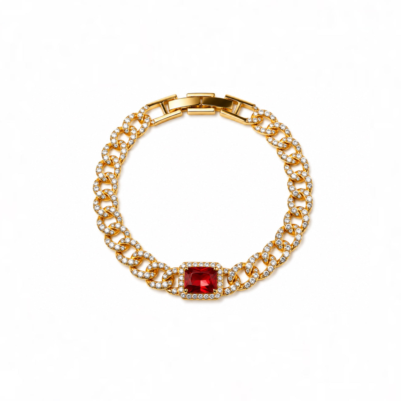 Ruby gold bracelet