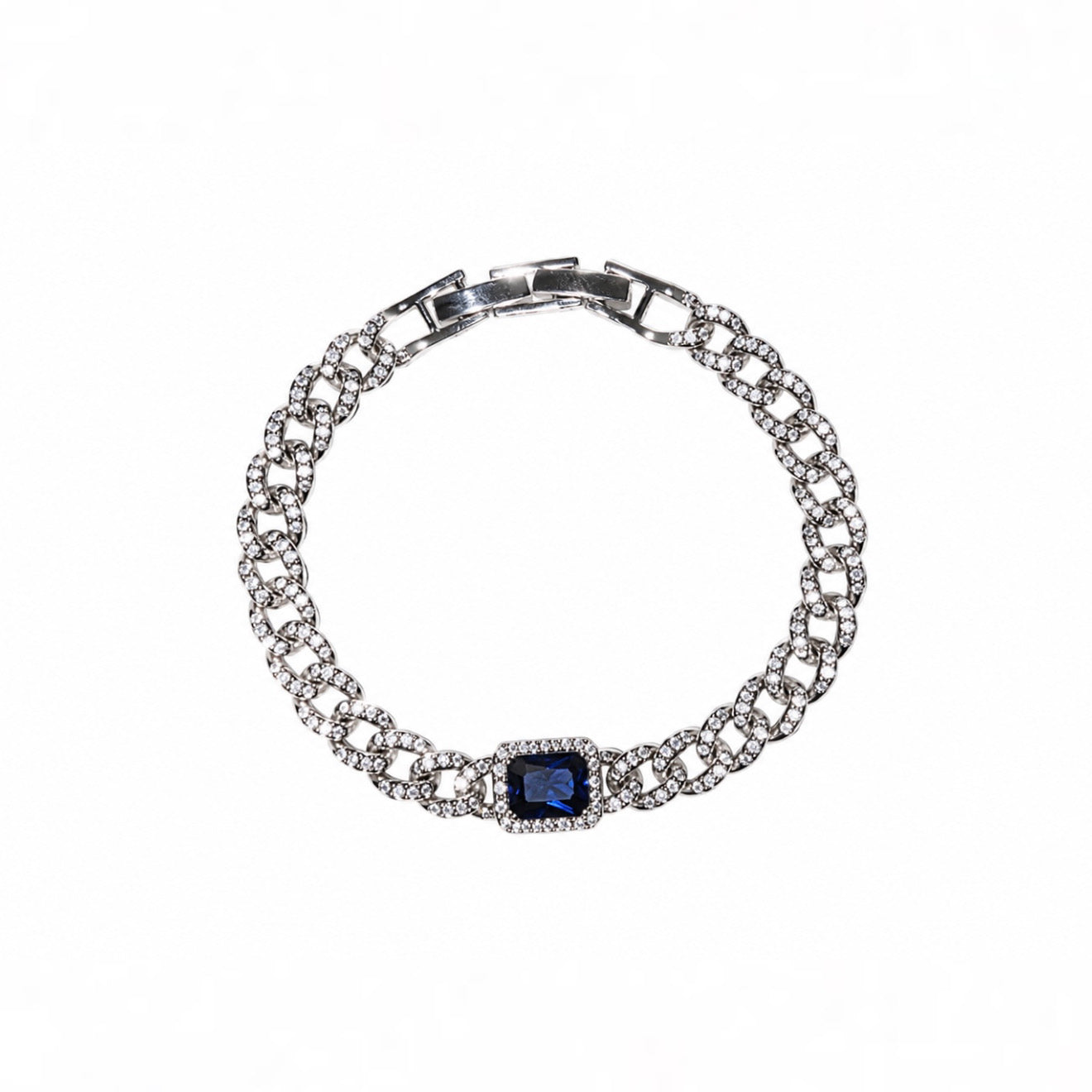 Sapphire silver bracelet