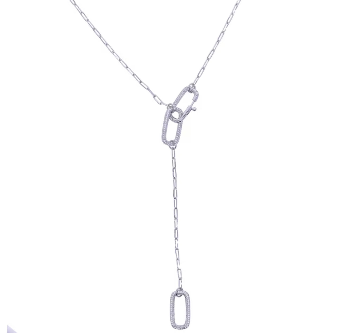Linked drop necklace
