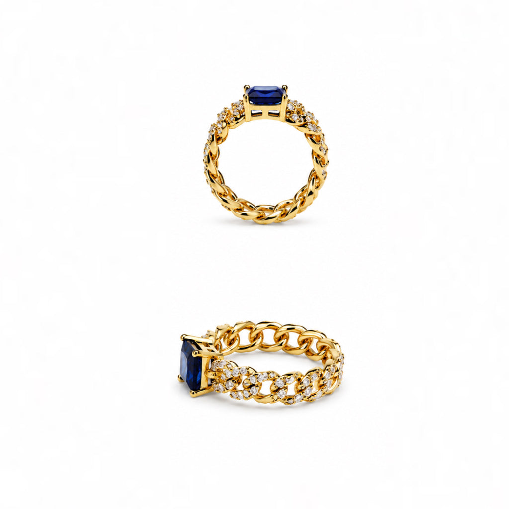 Sapphire gold ring
