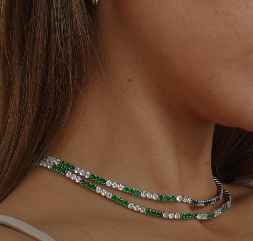 Jade tennis necklace