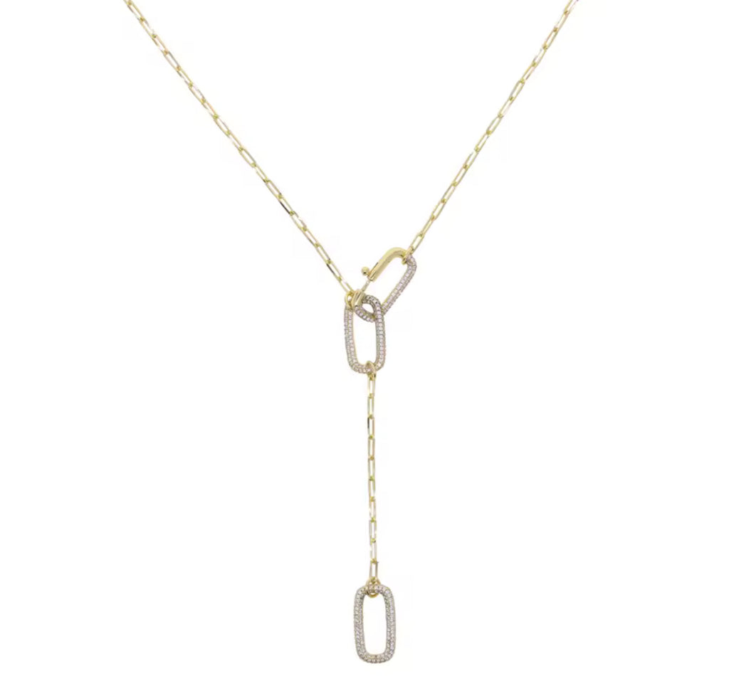 Linked drop necklace