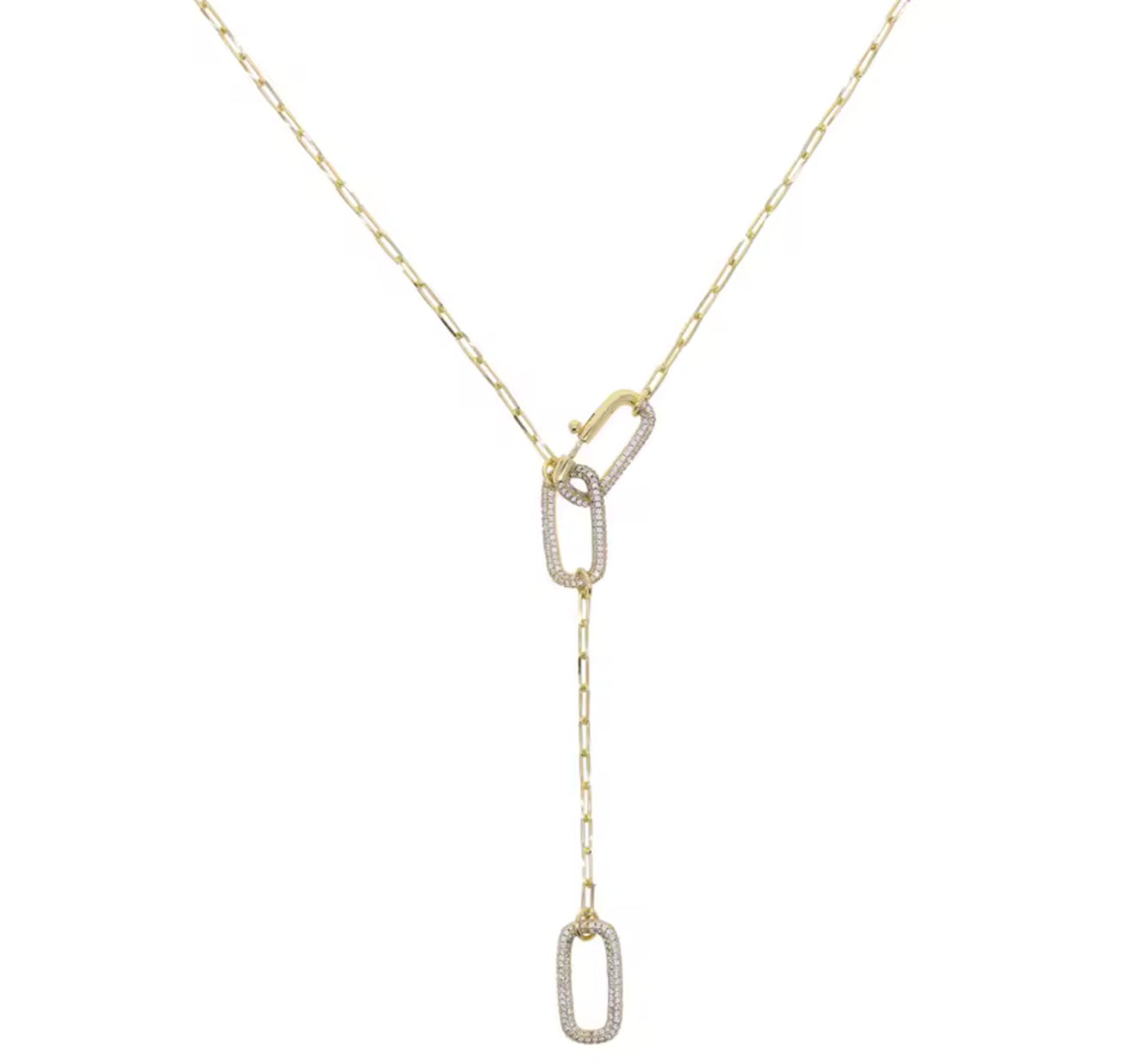 Linked drop necklace