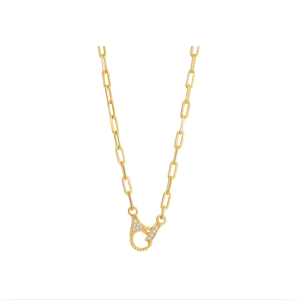 Zia Gold Chain Clasp Necklace