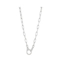 Zia Silver Chain Clasp Necklace