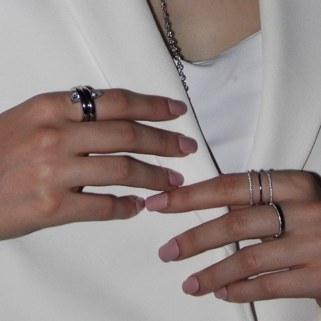 Orb silver ring