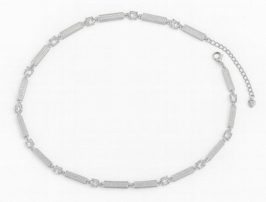 Elara silver necklace
